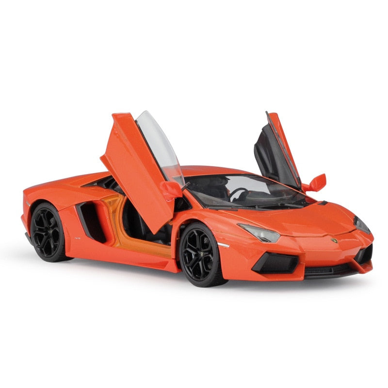 WELLY 1:24 Lamborghini Aventador LP700-4 coche de aleación modelo de coche deportivo Diecast cola coche ruedas juguetes para niños