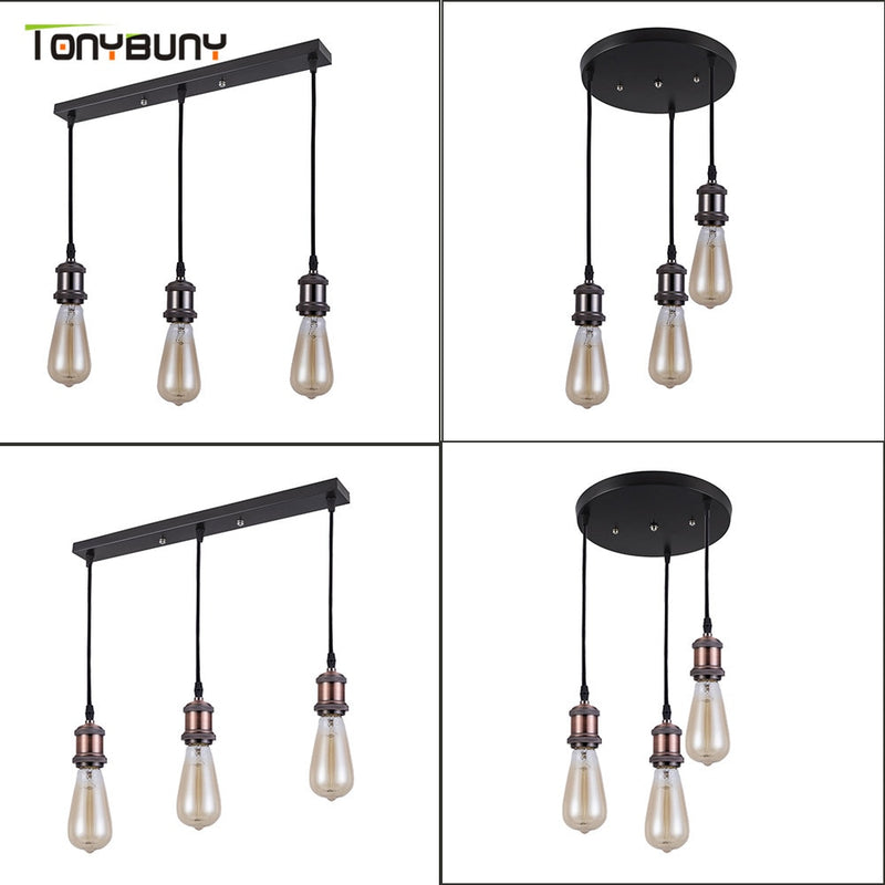 Retro Industrial Loft LED Bar Pendelleuchte E27 Sockel Pendelleuchten Aluminium Esszimmer Pendelleuchten Küche Hängelampen