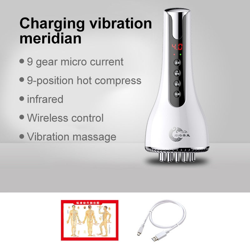 EMS Body Slimming Massager Galvanic Infrared Vibration Therapy Scraping Heating Anti Cellulite Fat Burner Beauty Shaping Guasha