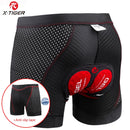 Pantalones cortos de ciclismo x-tiger, almohadilla de Gel 5D mejorada, ropa interior de ciclismo Pro, ropa interior de ciclismo a prueba de golpes, pantalones cortos de bicicleta, ropa interior de bicicleta