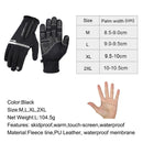 Guantes WEST BIKING para pantalla táctil de bicicleta, guantes térmicos de invierno a prueba de viento cálidos para dedos completos para ciclismo, guantes impermeables para bicicleta para hombre