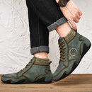 Brand Winter Men Snow Boots High Quality Leather Man Ankle Boots Warm Fur Winter Men Boots Fashion Autumn Men&