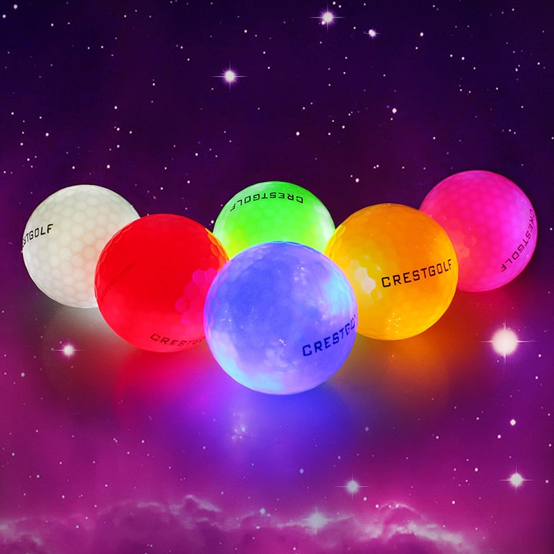 Crestgolf Flashing Golf Ball Night Glow Flash Light Glow LED Golfball-Sechs Farben zur Auswahl
