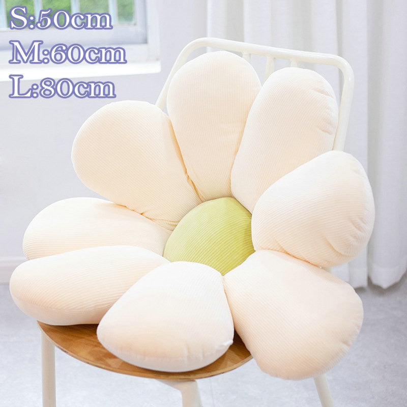 Washable Daisy Flower Cushion Soft Stuffed Car Pillow Peach Blossom Chair Cushion Girly Room Sofa Decor Gift For Girl Birthday