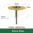 AZDENT Dental (HP) Ruedas de pulido de diamante de goma de 26 mm para disco de rueda de pulidor de laboratorio dental PFM Emaxs de porcelana Zirconia