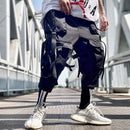 11 BYBB'S DARK Cargo Pants Men Harajuku Streetwear Tactics Pants Ribbon Multi-pocket Trousers Elastic Waist HipHop Male DG29