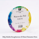 Watercolor Paper Postcard, 25% Cotton 140 lb (300 GSM)  Round Watercolor Pad Travel Art Journal