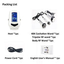 Máquina de adelgazamiento corporal de cavitación de 40 KHz con varita de Metal, máquina de belleza para pérdida de peso ultrasónica para levantamiento de piel Facial RF para salón de casa