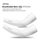 ROCKBROS Cycling Ice Fabric Running Camping Arm Warmers Basketball Sleeve Arm Sleeve Outdoor Sports Sleeves Summer Safety Gear