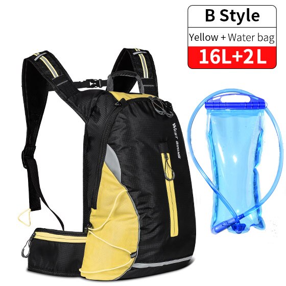 WEST BIKING Waterproof Bike Bag Portable Reflective Sports Cycling Backpack Outdoor Hiking Climbing MTB Bicycle Accessories