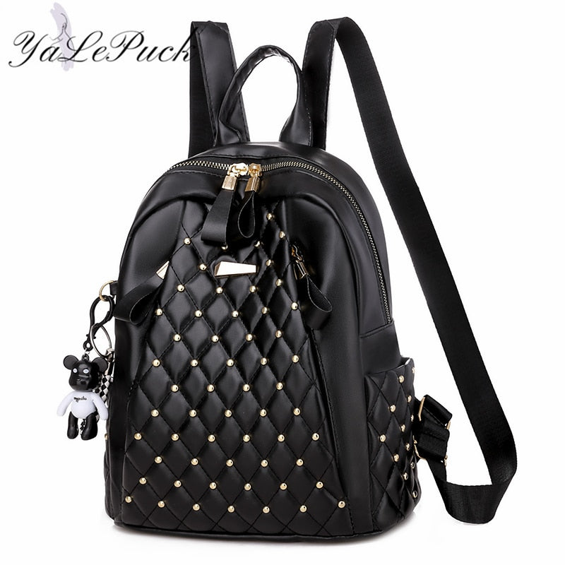 Vintage women backpack high quality leather backpack lady travel backpack shoulder bags school bags back pack mochila feminina