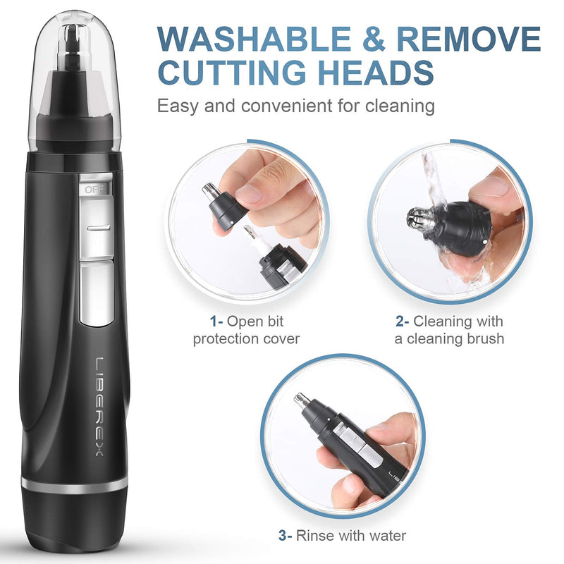 Liberex Electric Nose Hair Trimmer Mini Shaving Ear Hair Removal Scissors Painless Portable Nose Hair Clipper For Men and Women