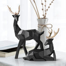 Deer Statue Reindeer Figurines Resin Sculpture White Deers Decor Scandinavian Home Living Room Decoration Tabletop