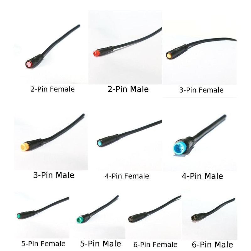 Conector Base Julet de 9mm, 2, 3, 4, 5, 6 pines, conector impermeable para Ebike Bafang, Pin de pantalla, Cable opcional, accesorios para bicicleta eléctrica