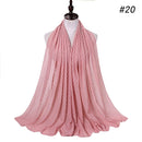 Luxuey Pom Pom Bubble gasa Hijab bufanda mujer chal largo Wrap musulmán diadema Maxi islámico Sjaal 180*70cm