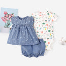 Summer Dresses 2023 Baby Girl Clothing Set Cotton Home For Baby Girl Clothes , 15 Colours Short Unicorn Infant Clothing Suit