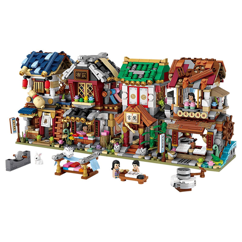 LOZ Mini Block Mini Chinatown China Street Chinese Tradition Special Model DIY Assembly Toys for Children Educational Anime