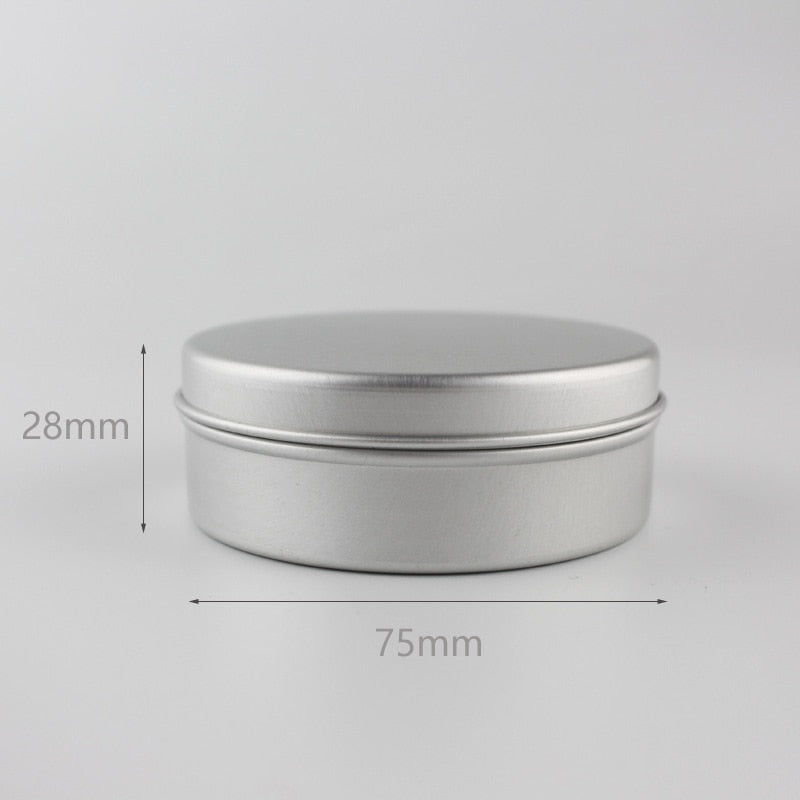 100g 50pcs  Aluminum Round Empty Canning Jar Tin Containers Aluminum Storage Container Candle Tin Tea Container 50pc/lot
