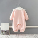 Newborn Baby costume rompers Clothes Winter Peter Pan Collar Girl Thicken Warm Comfortable Kids Rompers 0-2Y