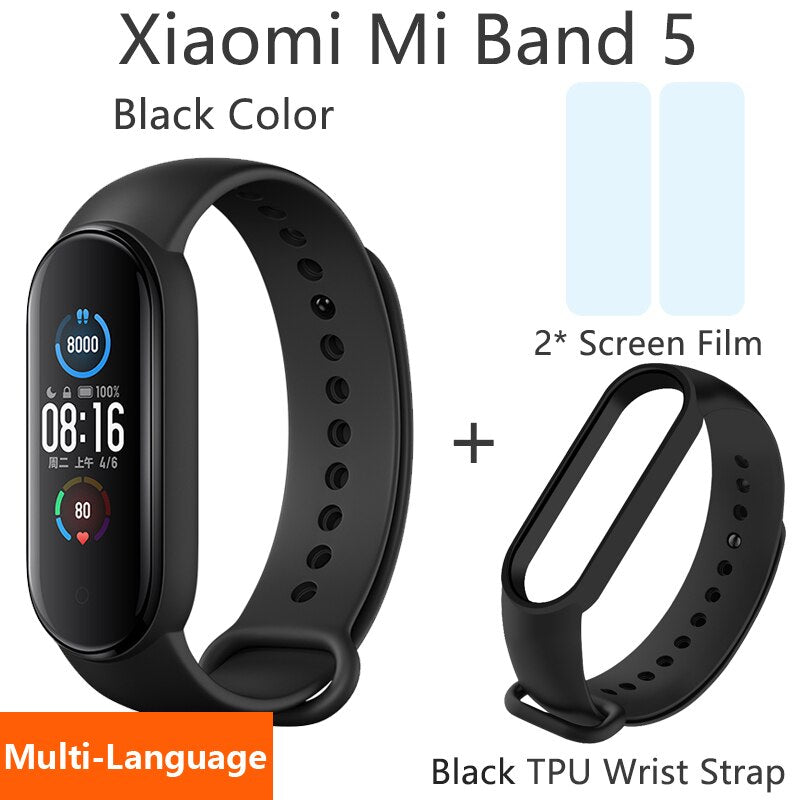Reloj inteligente Original Xiaomi Mi Band 5, rastreador de actividad física con frecuencia cardíaca, pulsera, pantalla colorida, banda inteligente