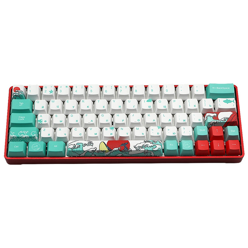 Mechanische Toetsenbord Coral Sea Keycap dz60/poker/GK61/GK64  Dye sublimation pbt Keycap OEM 71 key Korean Japanese Character