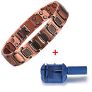 Magnetic Therapy Bracelet Health Energy Pure Copper Therapy Bangle for Arthritis Energy Stones Luxury Men Bracelet Metal Jewelry