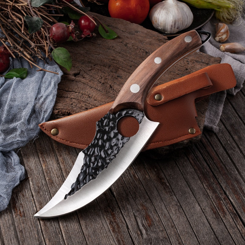 6&#39;&#39; Meat Cleaver Butcher Knife Stainless Steel Hand Forged Boning Knife Chopping Slicing Kitchen Knives Cookware Camping Kinves