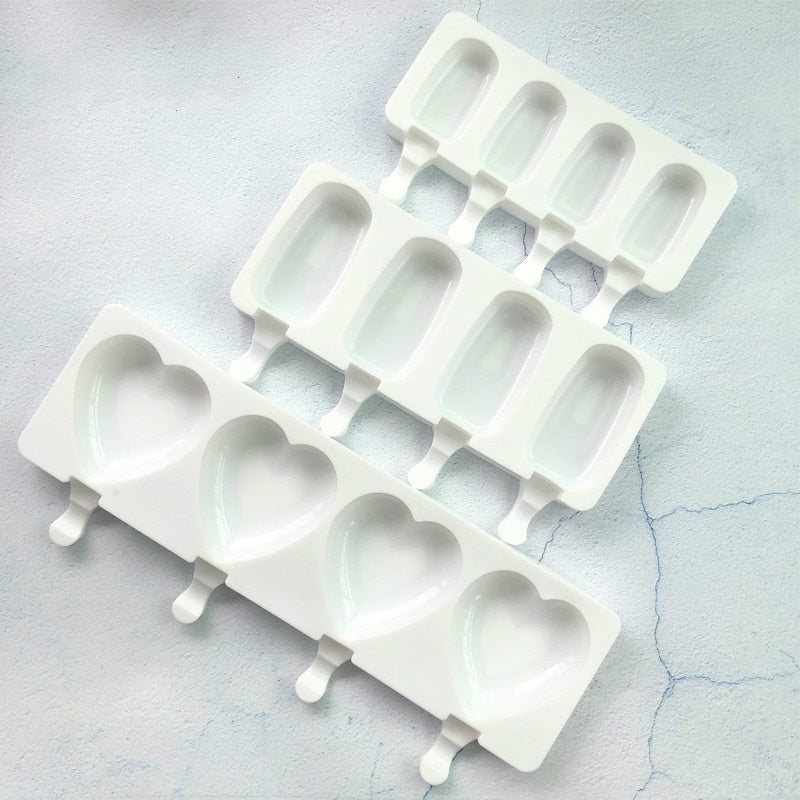 Kreative große Eis am Stiel Form Eiscremeform Lebensmittelqualität Silikon Rohstoff DIY Liebe Eis am Stiel Werkzeug Backform