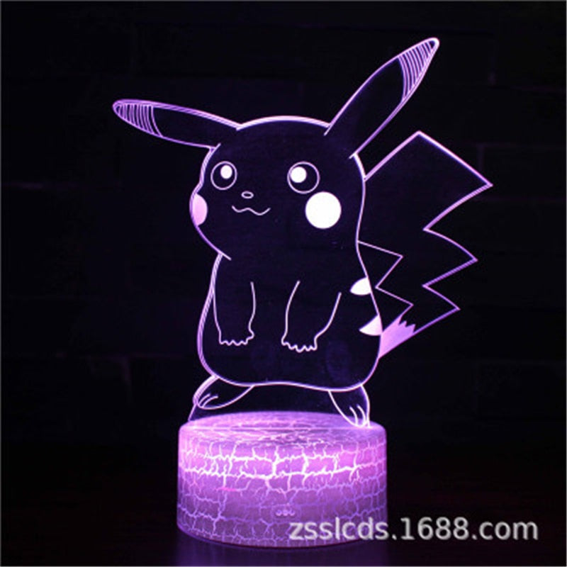 Pokemon-Figuren Action-Spielzeug-Abbildung 3D-Visuelle Led-Nachtlichter Anime-Abbildung Pokemon Go Monster Pikachu-Figur Spielzeug-Modelle Geschenke
