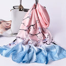 Bufanda de seda 100% para mujer, pañuelo de lujo para la cabeza, chales largos de seda Natural, Foulard para mujer, bufanda fina de satén para el cuello, bufandas de seda auténtica