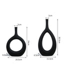 VILEAD cerámica ahueca hacia fuera florero figuritas nórdicas modernas macetas sala de estar escritorio Interior decoraciones decorativas