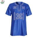 H &amp; D Sudáfrica pareja ropa vestidos africanos para hombres y mujeres Dashiki bordado ropa manga corta camiseta Ankara vestido