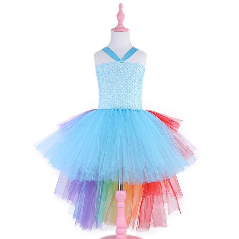 Rock Star Theme Dress for Girls Tutu Dress Cosplay Costume Flower Girl Wedding Tulle Dresses Baby Halloween Carnival Ball Gown