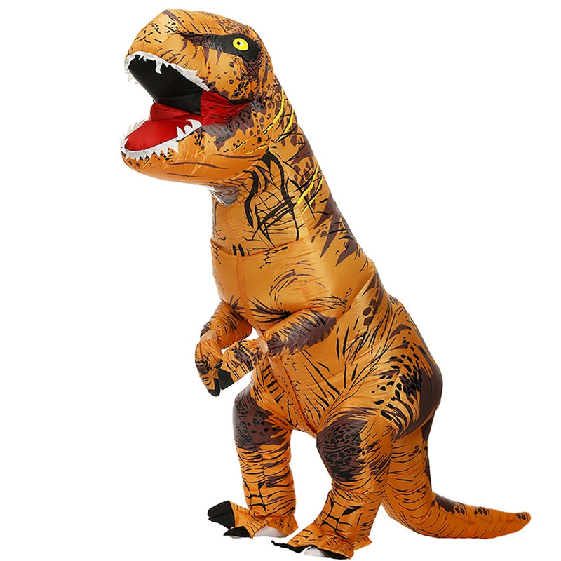 Adult Kids Inflatable Dinosaur Costume T-Rex Cosplay Party Anime Fancy Dress Suit Halloween Costumes for Man Woman