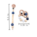 Juguetes para bebés Cuentas de silicona Mordedores Anillos de madera Pulsera hecha a mano Chupete Cadena Clips Dentición Cochecito Cochecito Campana Productos para bebés