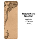 Jusenda 5mm Natural Cork TPE Yoga Mat 183*61cm Fitness Mats Gym Pilates Pad Training Exercise Sport Mat With Position Body Line