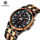 Mix Sandal Wood Men Sport Watches Wooden Wristwatch Wood Bamboo Watch For Men Wood Strap Quartz Husband Chronograph Relogio