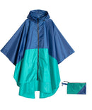Freesmily - Chubasquero de moda para mujer, impermeable, capa de poncho de lluvia con capucha para senderismo, escalada y turismo