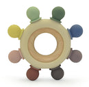 1PC Silicone Teether Baby Rudder Shape Wooden Teether Ring Kid Gift Food Grade Silicone Children&