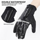 Guantes WEST BIKING para pantalla táctil de bicicleta, guantes térmicos de invierno a prueba de viento cálidos para dedos completos para ciclismo, guantes impermeables para bicicleta para hombre