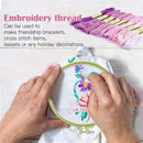 MIUSIE 156 Uds hilo de bordar DIY artesanía costura punto de cruz bordado aro tejer costura punzón aguja Kit para principiantes