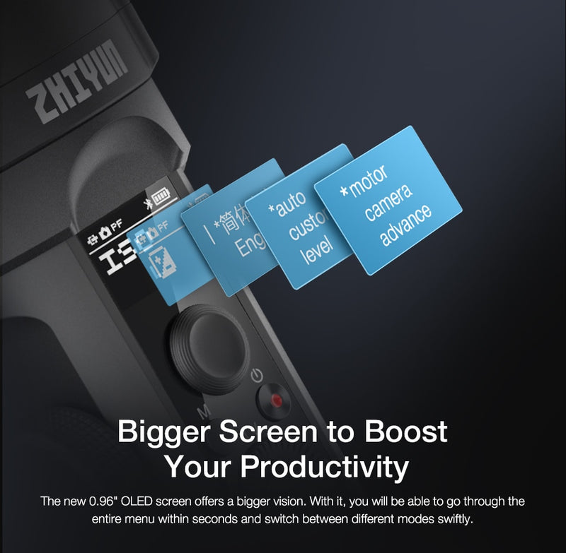 ZHIYUN Official Crane 2S/COMBO/PRO 3-Axis Handheld Gimbal Camera Stabilizer for All DSLR Canon BMPCC Sony Panasonic Cameras