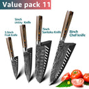 Kitchen Knives Set Stainless Steel 7CR17 Japanese Style Chef Knife Bread Meat Cleaver Paring Kitchen Knife Kitchen Accessories
