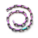 TOPGRILLZ 10mm Stainless Steel Necklace Color Matching Gold Plated Stitching Necklace Hip Hop Rock Fashion Jewelry For Men Women