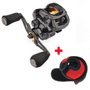 JITAI Baitcasting Fishing Reel Double Brake System 10Kg Carbon Fibe Drag 7.0:1 High Speed Light Fishing Reel Fishing Wheel