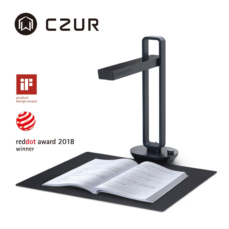 CZUR Buchscanner Aura Pro Tragbarer Dokumentenscanner 14MP Max. A3-Format mit intelligenter OCR-LED-Tisch-Schreibtischlampe für das Familien-Home-Office