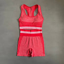 Conjunto de Yoga sin costuras Vital para mujer, 2/4 Uds., Sujetador deportivo, camisetas cortas, pantalones cortos, mallas de cintura alta, ropa de gimnasio, ropa deportiva para mujer