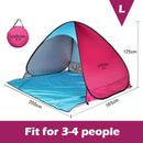 Full Automatic Camping Tent With Door Window Anti-UV Awning Tents Quick Opening Outdoor Sunshelter For 1-4 People Sunproof X147B