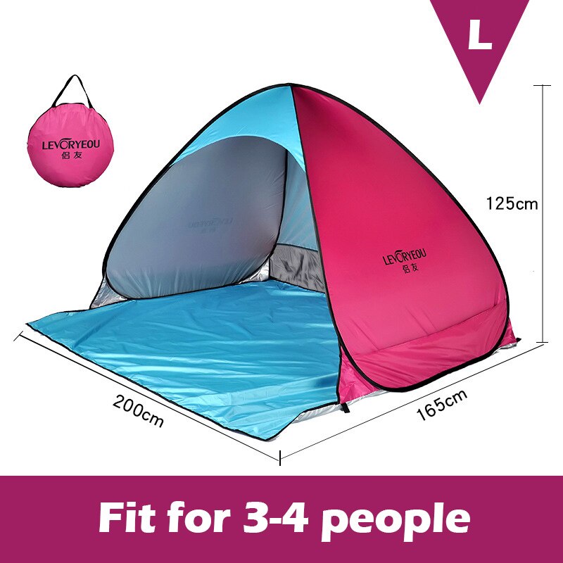 Full Automatic Camping Tent With Door Window Anti-UV Awning Tents Quick Opening Outdoor Sunshelter For 1-4 People Sunproof X147B