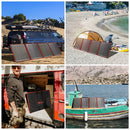 Paneles solares negros Dokio 200W 18V China Paneles de controlador plegables de 12V Carga de batería solar Autocaravana RV Coche 18V